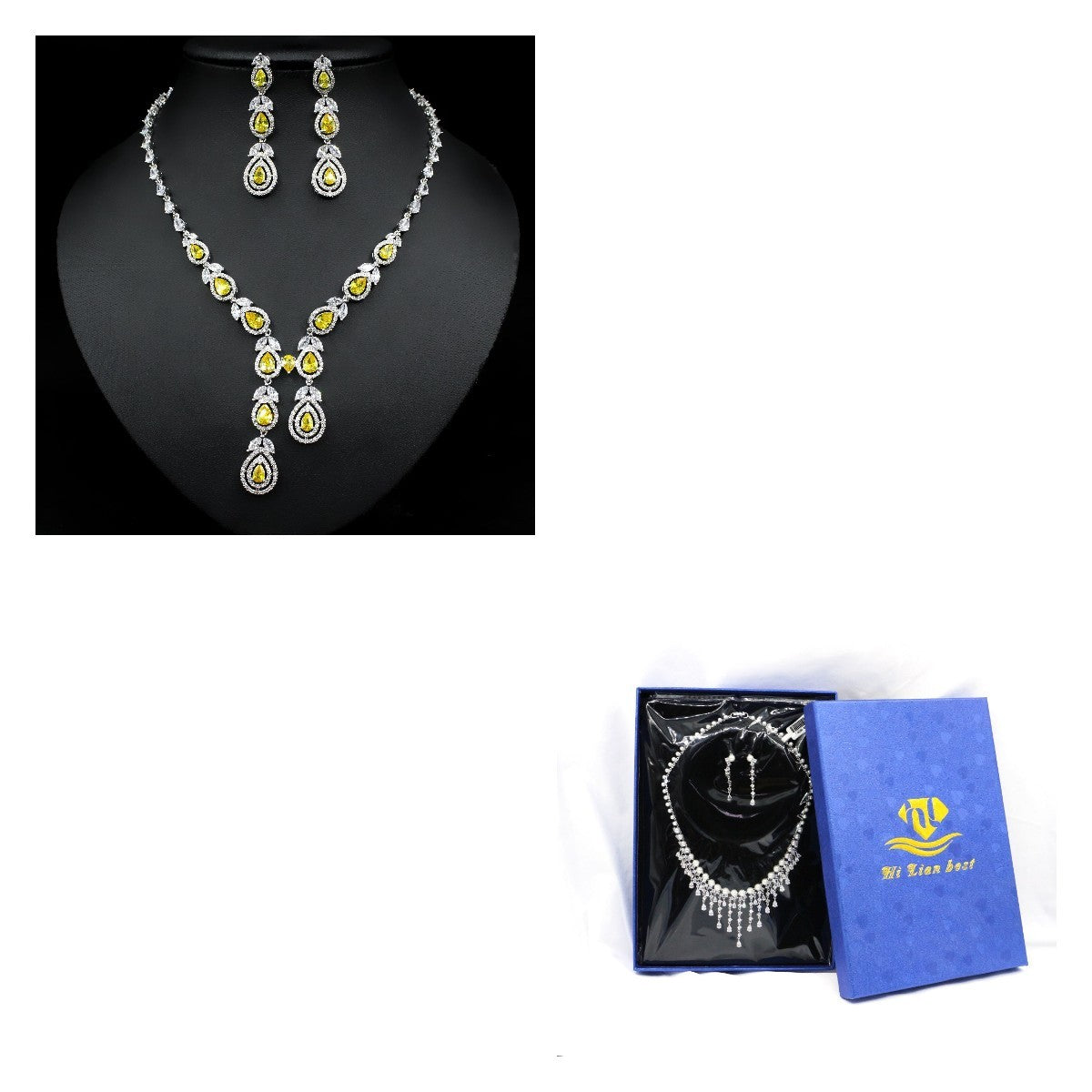 Jewelry Temperament Set Chain Ladies Earrings Necklace Two Piece - FASHIONKULTUR