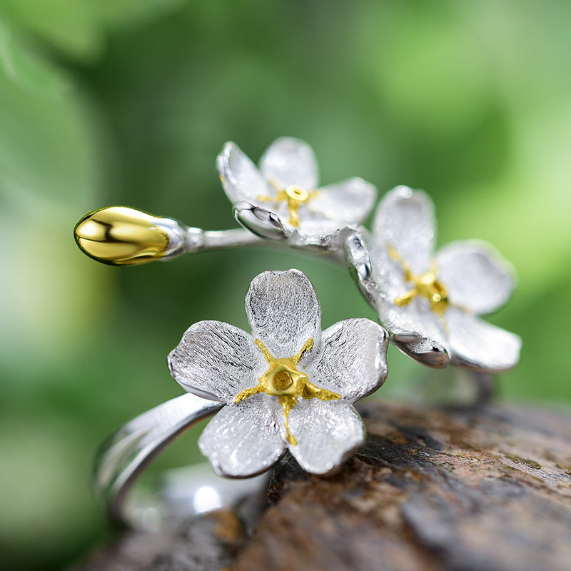 Women's Hand-Designed Forget-Me-Not Ring - FASHIONKULTUR
