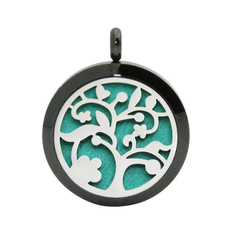Stainless Steel Hollow Pendant Life Tree Perfume Pendant - FASHIONKULTUR