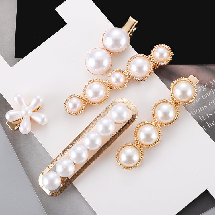 Slip-on Pearl Bow Hair Clip - FASHIONKULTUR