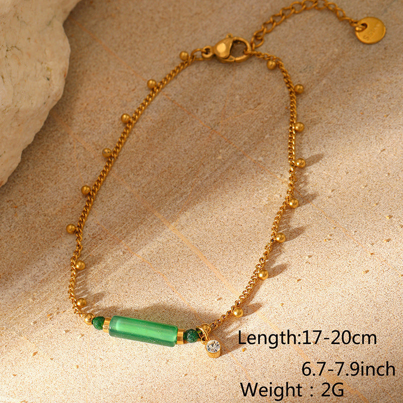 Fashion Natural Stone Zircon Sun Bracelet - FASHIONKULTUR