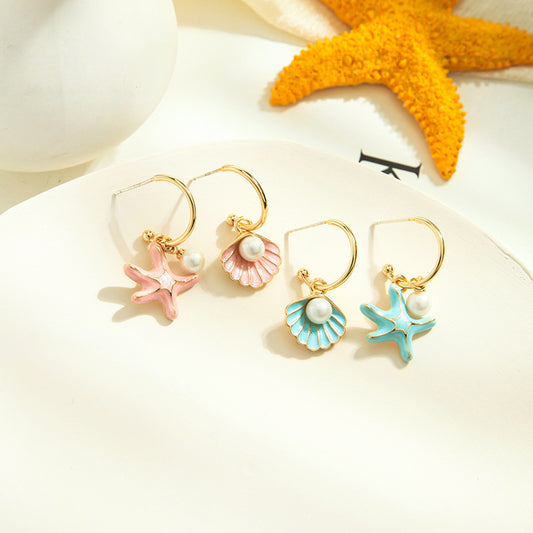 Shell pearl earrings - FASHIONKULTUR