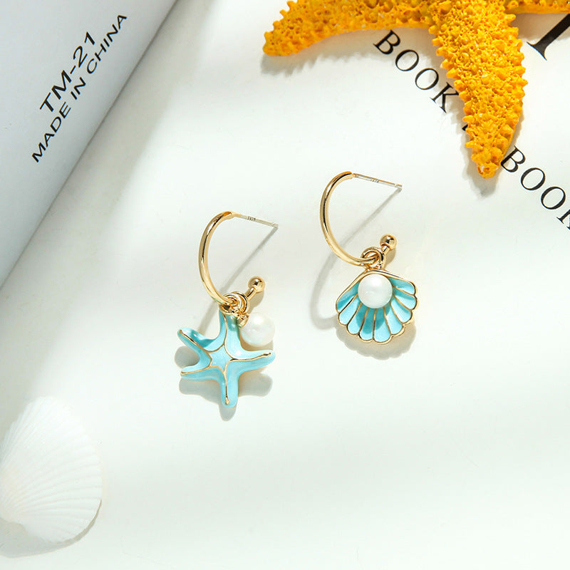 Shell pearl earrings - FASHIONKULTUR