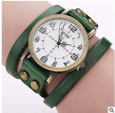 CCQ Vintage Leather Bracelet Watch Antique Women Wrist Watch Casual Ladies Quartz Watch Relogio Feminino 1347 - FASHIONKULTUR