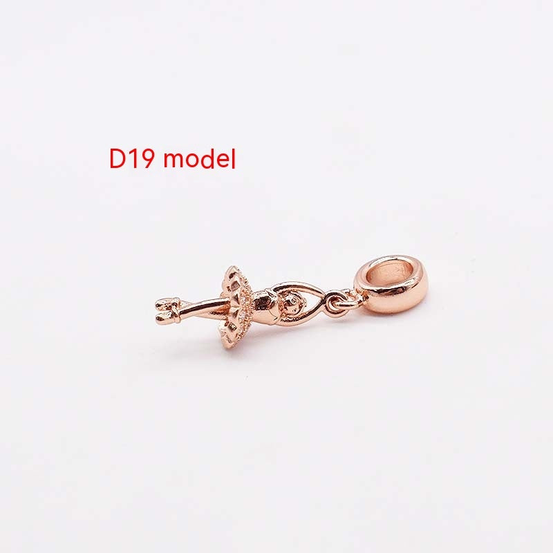 Copper Plating 14K Gold Large Hole Spacer Bead Can String Leather Rope Bracelet Pendant - FASHIONKULTUR