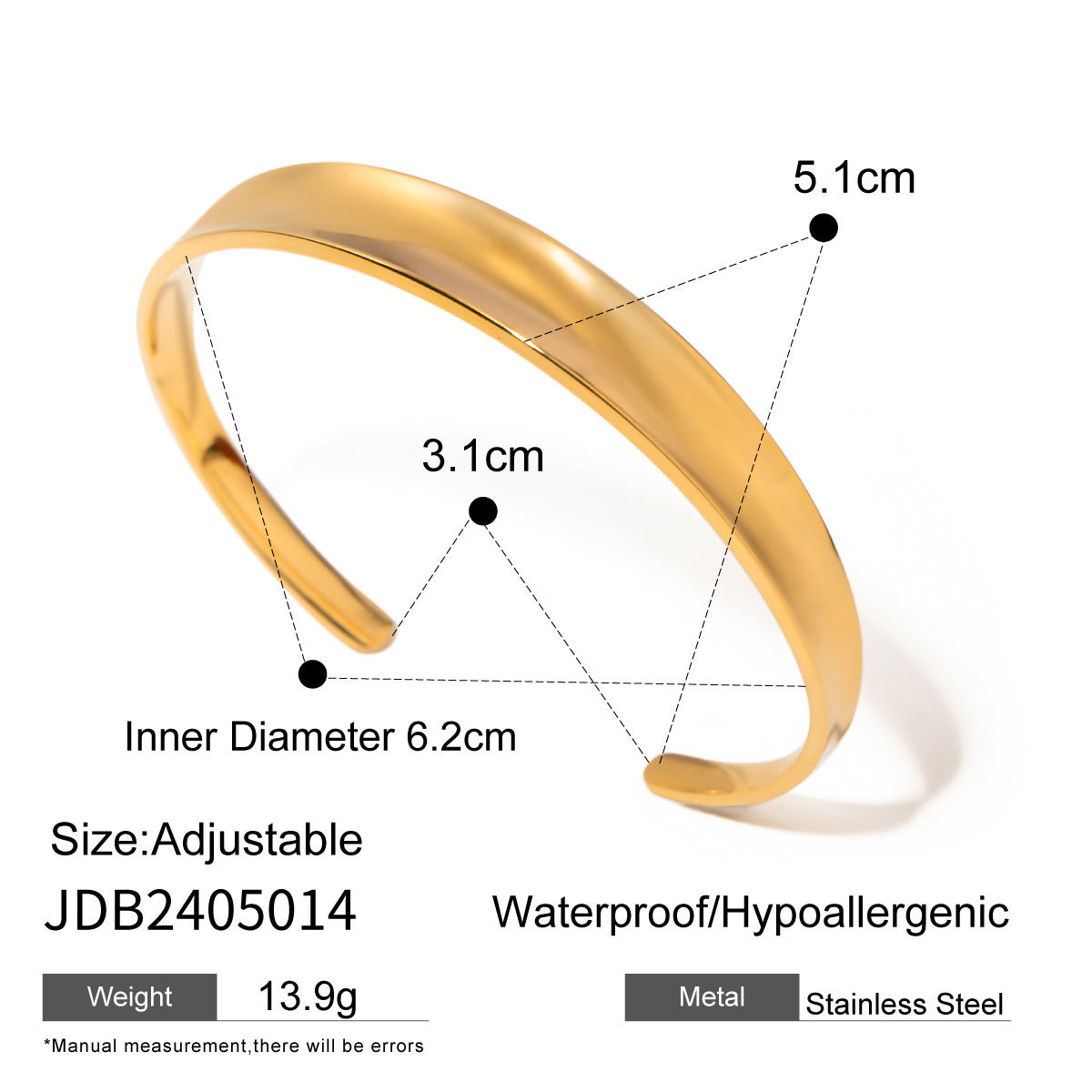 Simple All-match INS Style 18K Gold Stainless Steel Bracelet - FASHIONKULTUR
