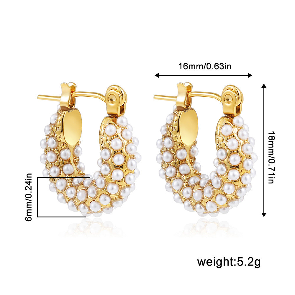 Stainless Steel 18K Gold Plating Twist-knot Earrings With Diamonds - FASHIONKULTUR