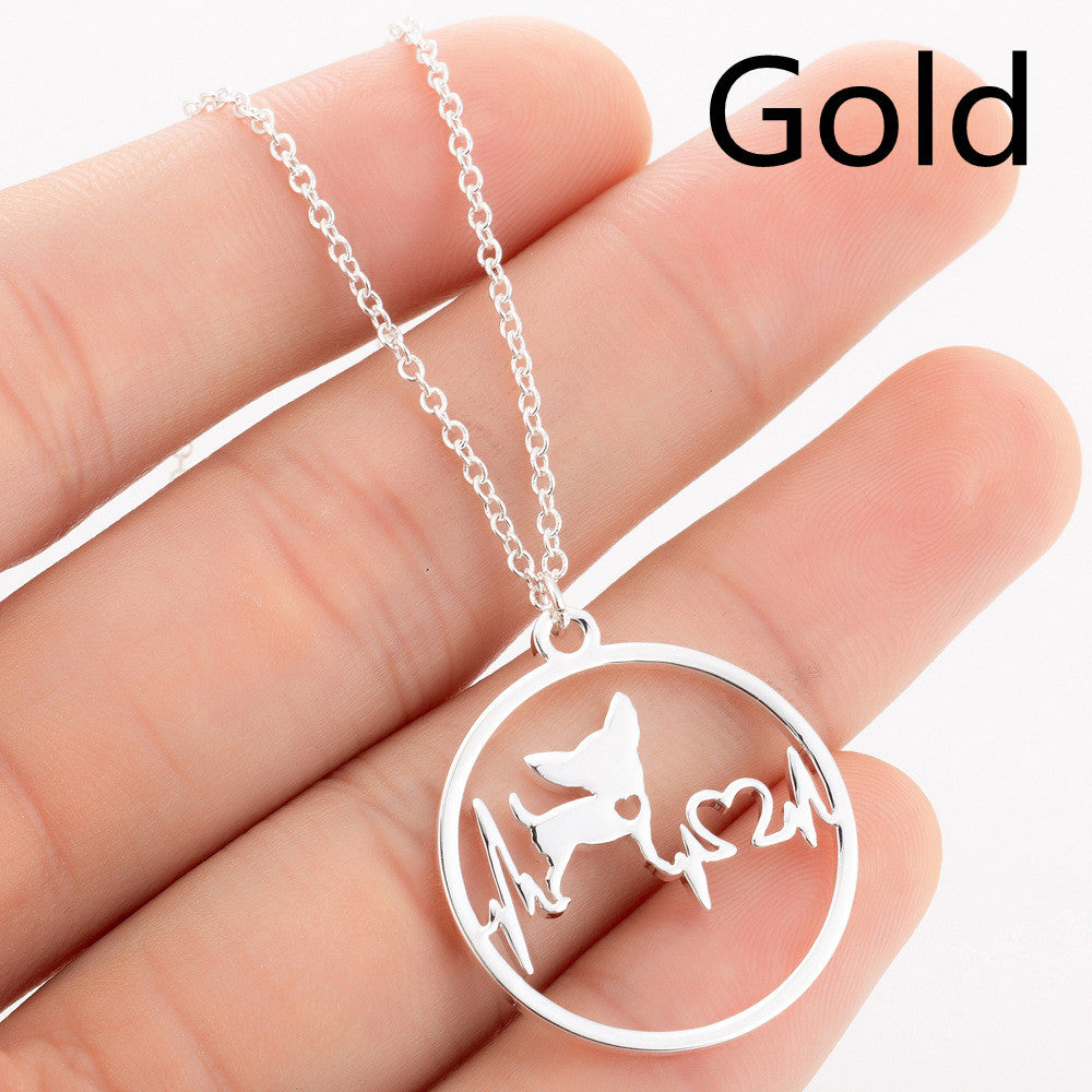 Pet Dog Footprints Paw Necklace Necklaces - FASHIONKULTUR