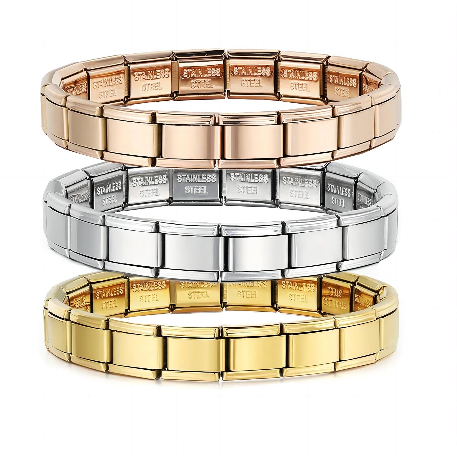 Titanium Steel Vacuum Real Gold IP Plating Watch Band Chain - FASHIONKULTUR