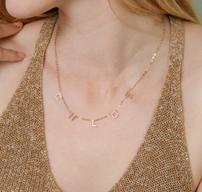 Women's Personalized Name Pendant Necklace, Necklace, Initial Chain, Friendship Gift - FASHIONKULTUR