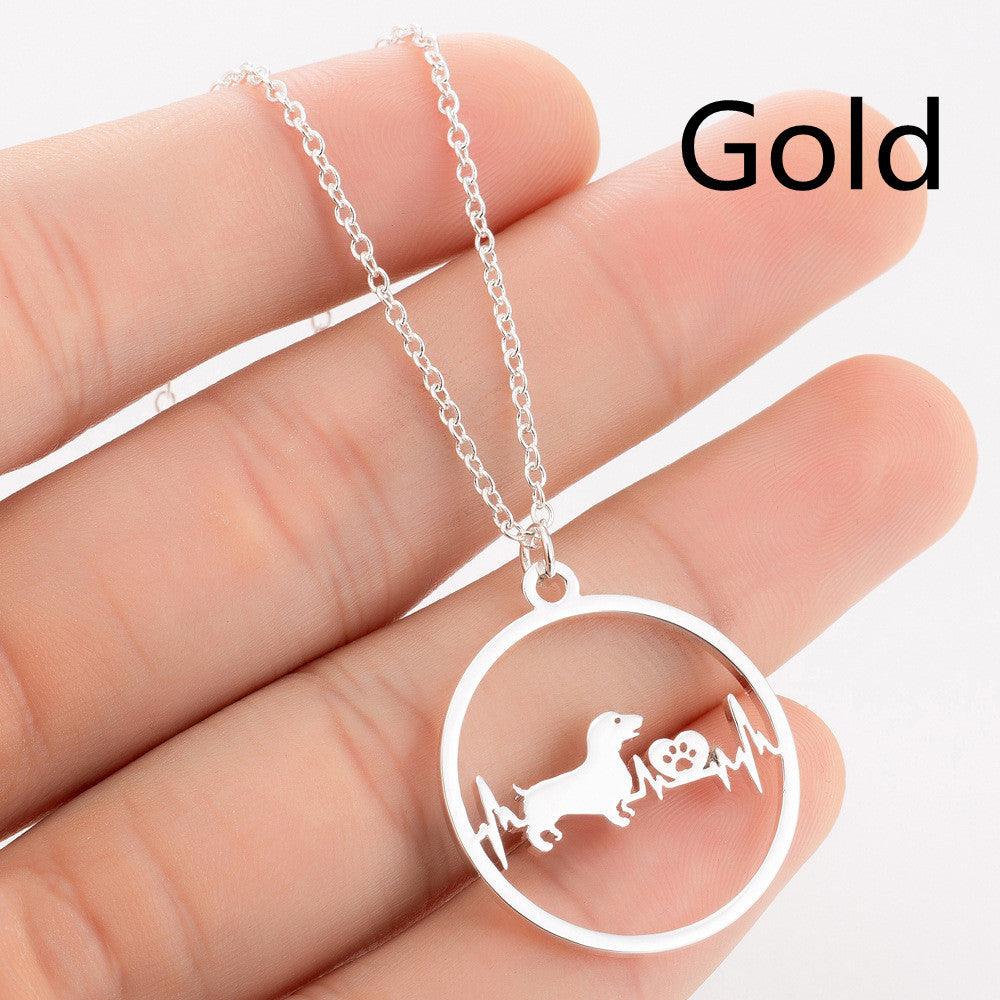 Pet Dog Footprints Paw Necklace Necklaces - FASHIONKULTUR