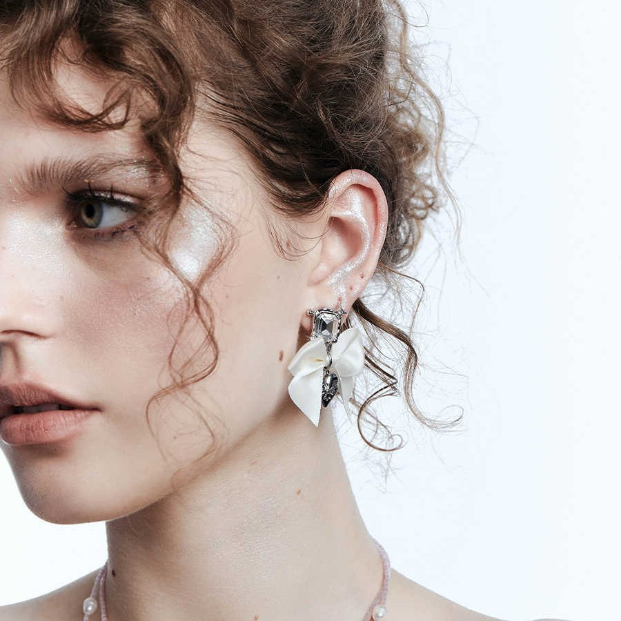 Bow Retro Sweet And High-end Earrings - FASHIONKULTUR