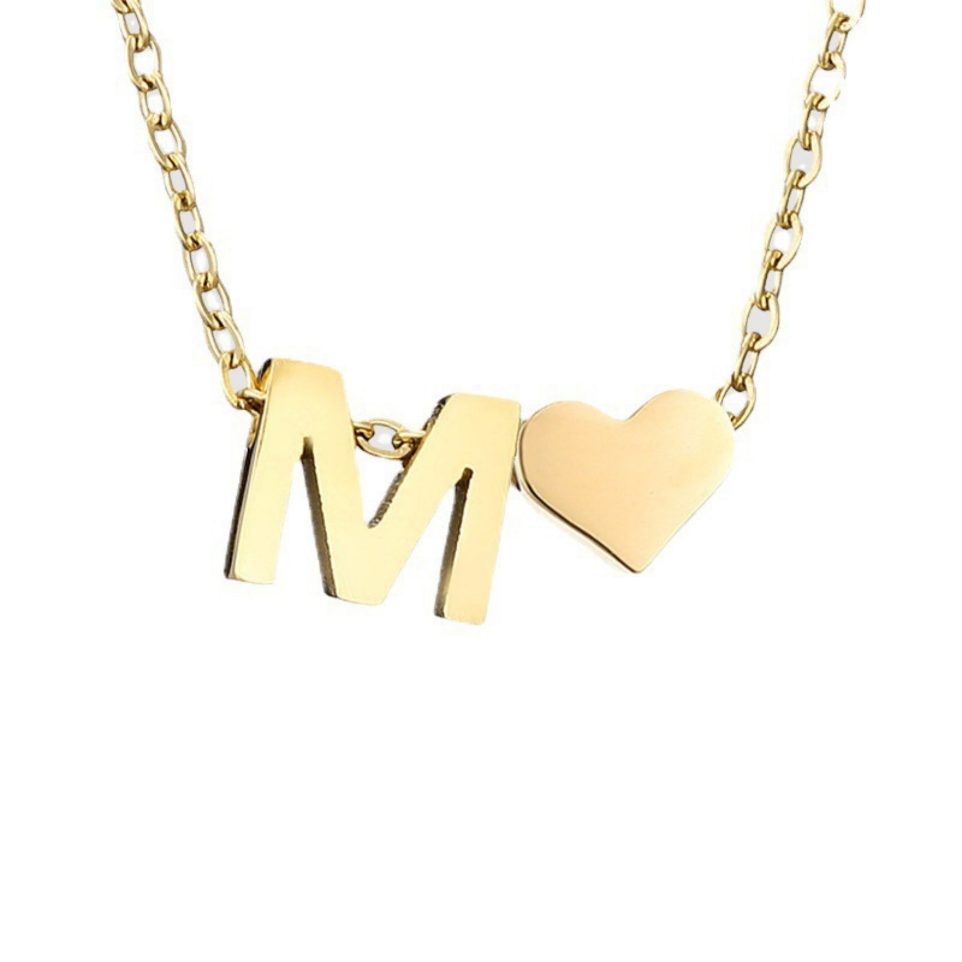 Minimalist Style Heart-shaped Letter Necklace Bracelet - FASHIONKULTUR