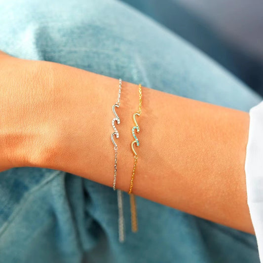 Women's Ins Affordable Luxury Fashion Wave Bracelet - FASHIONKULTUR