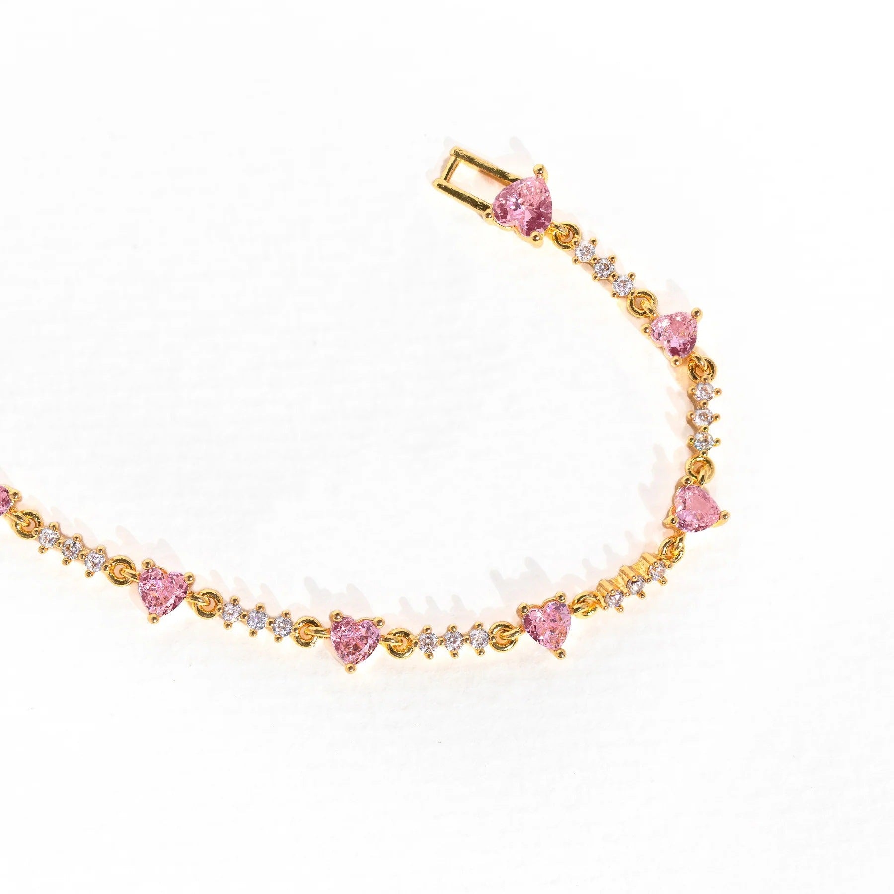 Sweet Bow Heart Rhinestone Bracelet Y2K Ins Fashion Chain Bracelet Valentine's Day - FASHIONKULTUR