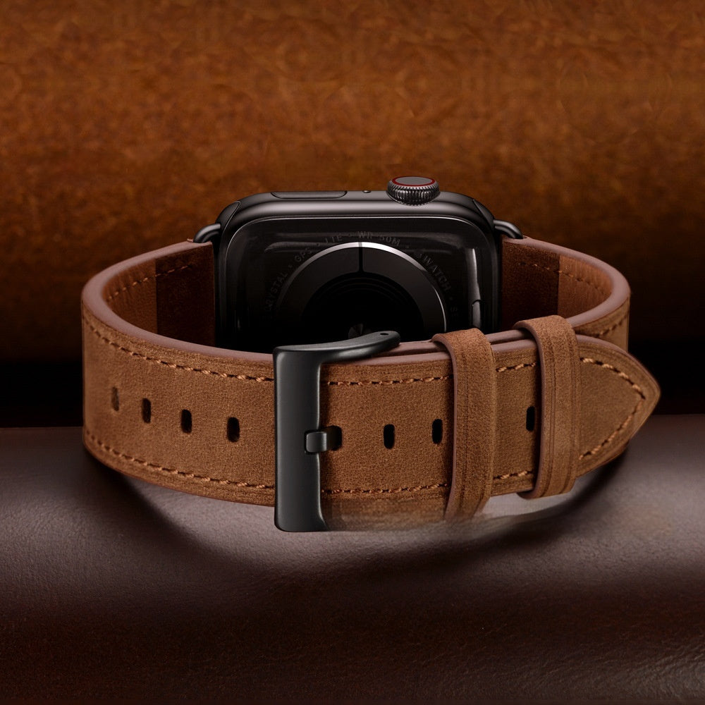 Classic Top Layer Leather Smart Watch Band - FASHIONKULTUR