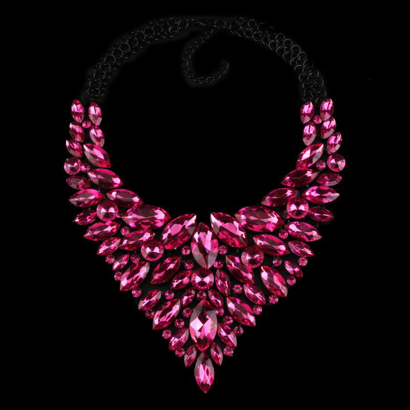 Alloy Rhinestone Necklace Luxury Full Diamond Sweater Chain - FASHIONKULTUR