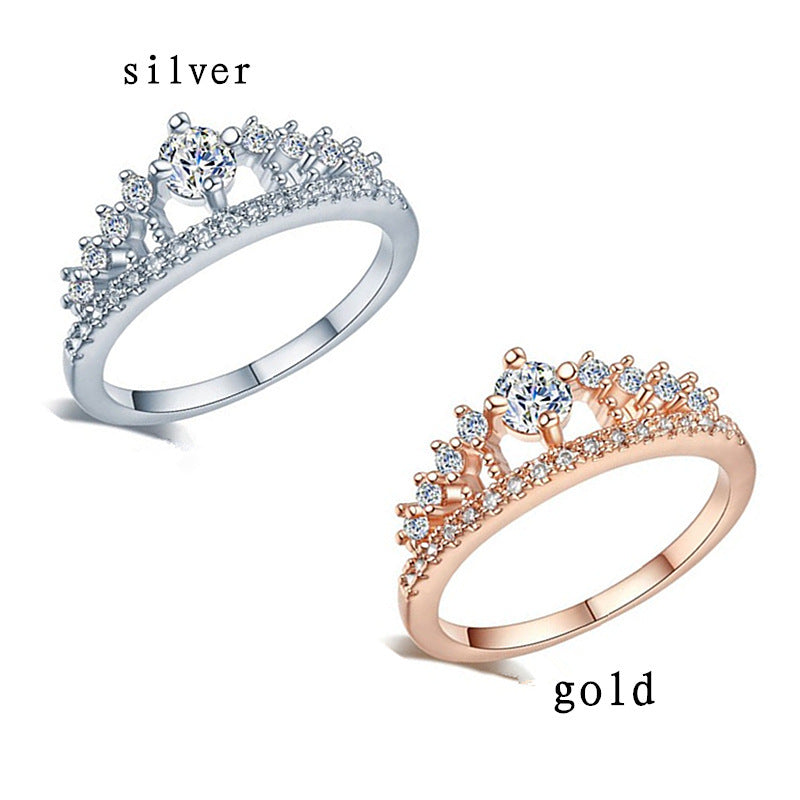 Micro-set crown ring - FASHIONKULTUR