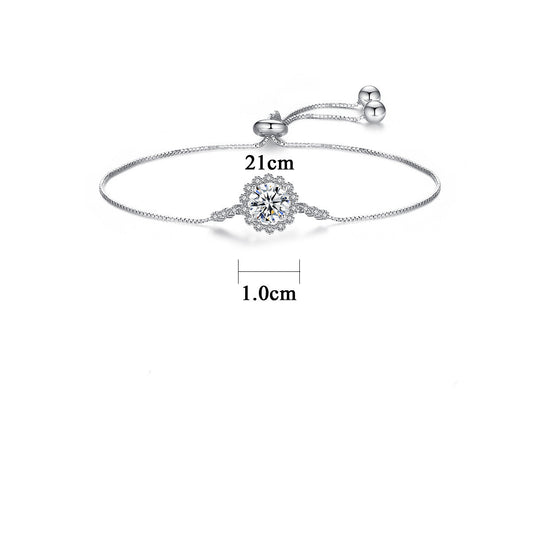 Small One-carat Moissan Diamond Bracelet - FASHIONKULTUR