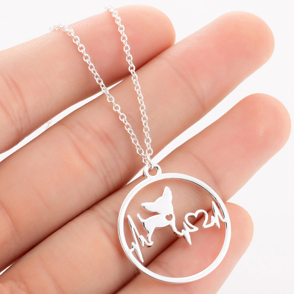 Pet Dog Footprints Paw Necklace Necklaces - FASHIONKULTUR
