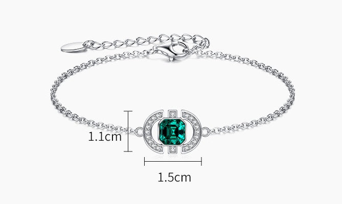 Necklace S925 Sterling Silver Square Jewelry Set - FASHIONKULTUR
