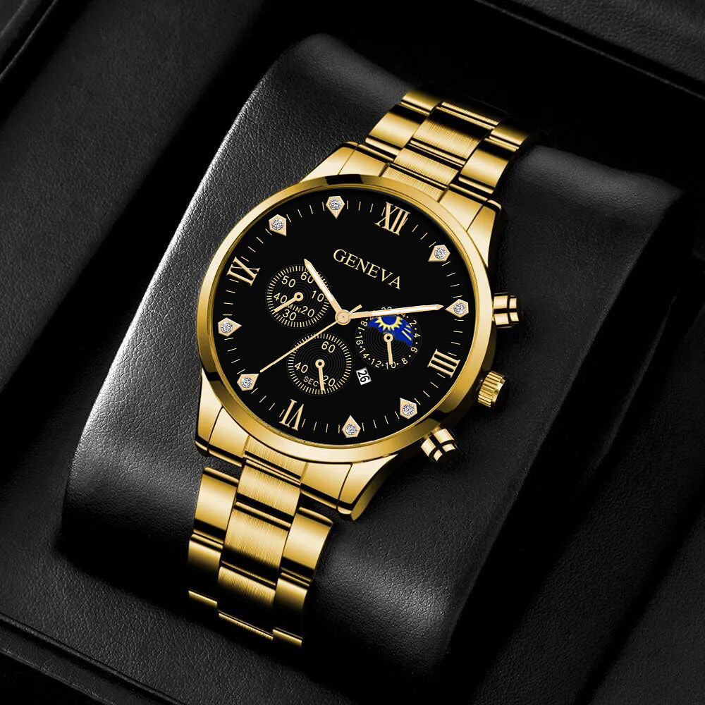 Fashion Business Men's Steel Belt Watch Band Bracelet - FASHIONKULTUR
