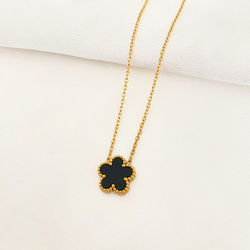 Five-leaf Flower Pendant Necklace Earring Bracelet Suit - FASHIONKULTUR