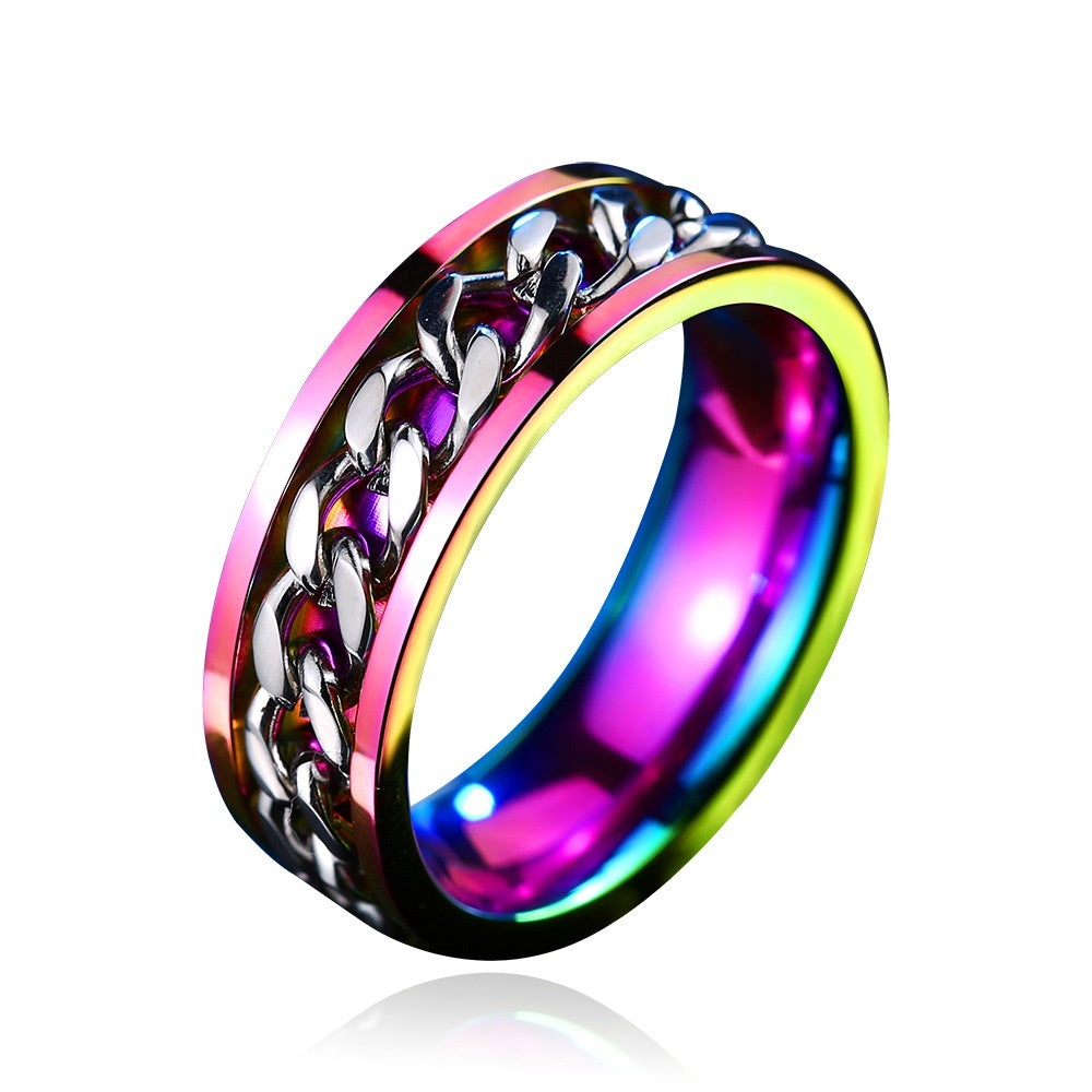 Stainless steel rotating ring - FASHIONKULTUR