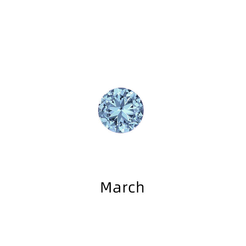 Advanced 12yue Lucky Stone Birthstone Square Diamond Ring - FASHIONKULTUR