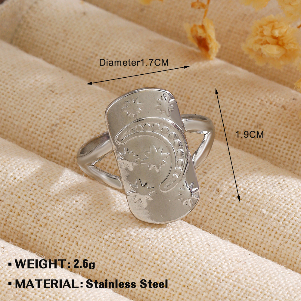 Fashion Stainless Steel Simple Heart-shaped Open Ring - FASHIONKULTUR