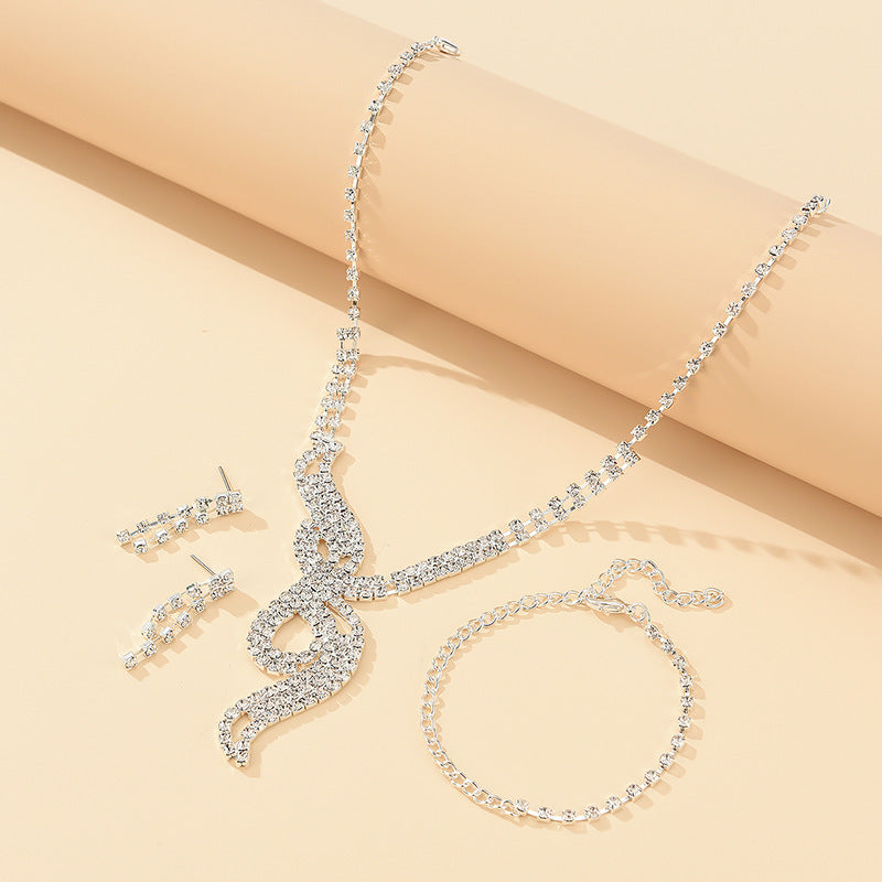 Fashion Bride Bridesmaid Jewelry Set Luxury 3-piece Set - FASHIONKULTUR