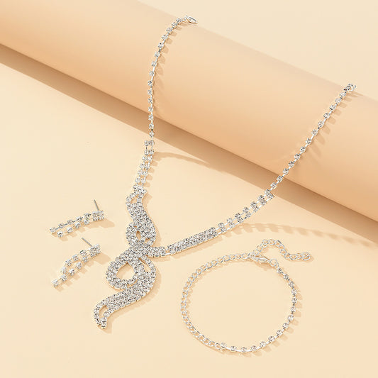 Fashion Bride Bridesmaid Jewelry Set Luxury 3-piece Set - FASHIONKULTUR