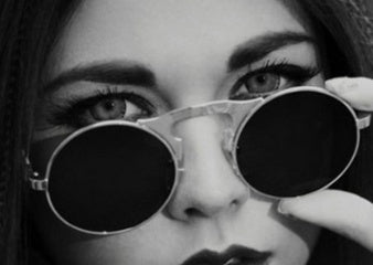 New Vintage Round Steampunk Sunglasses Flip-Up UV Protection Metal Frame Men And Women Summer Cycling Sun Glasses - FASHIONKULTUR