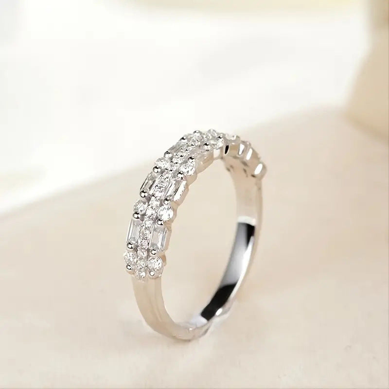 Multilayer Ring Three-layer Fine Circle Line Setting - FASHIONKULTUR