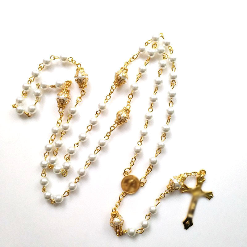 Retro Receptacle Micro Glass Bead Handmade Beaded Necklace Fashionable All-match Sweater Chain - FASHIONKULTUR