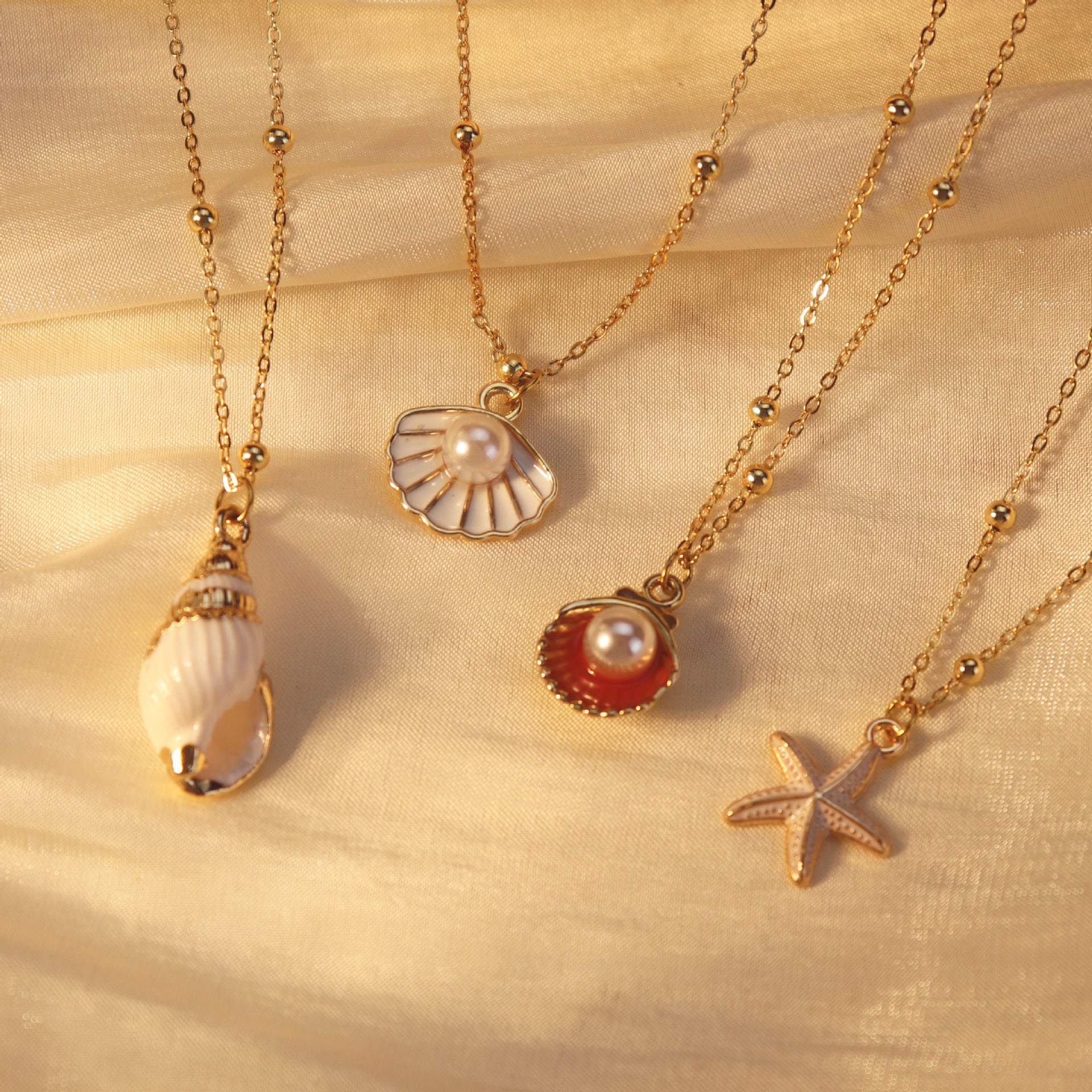 Non-fading Titanium Steel Pearl Shell Conch Necklace For Women - FASHIONKULTUR