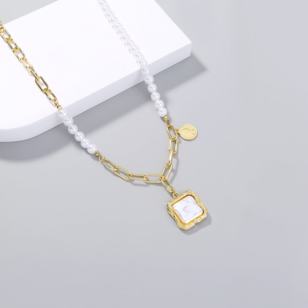 Faux Baroque Pearl Necklace - FASHIONKULTUR