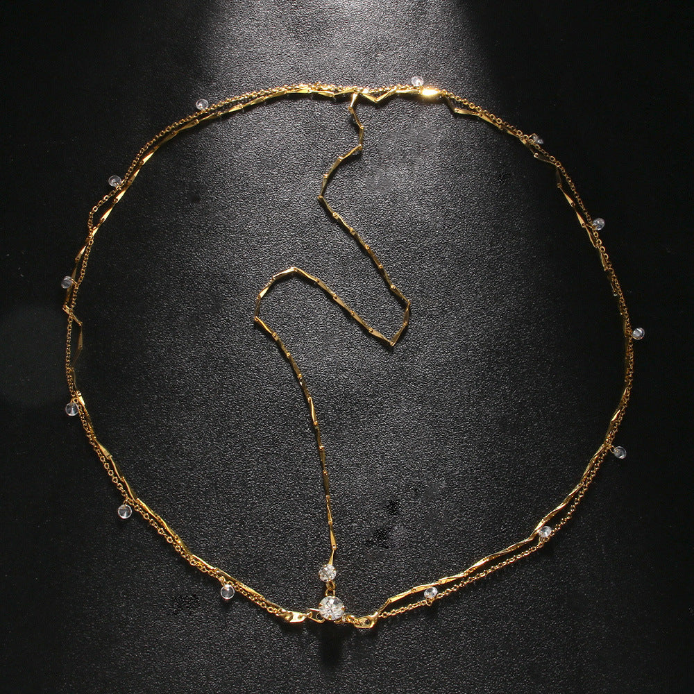 Hair Chain High-grade Rhinestone Pendant Headdress Simple Accessories - FASHIONKULTUR