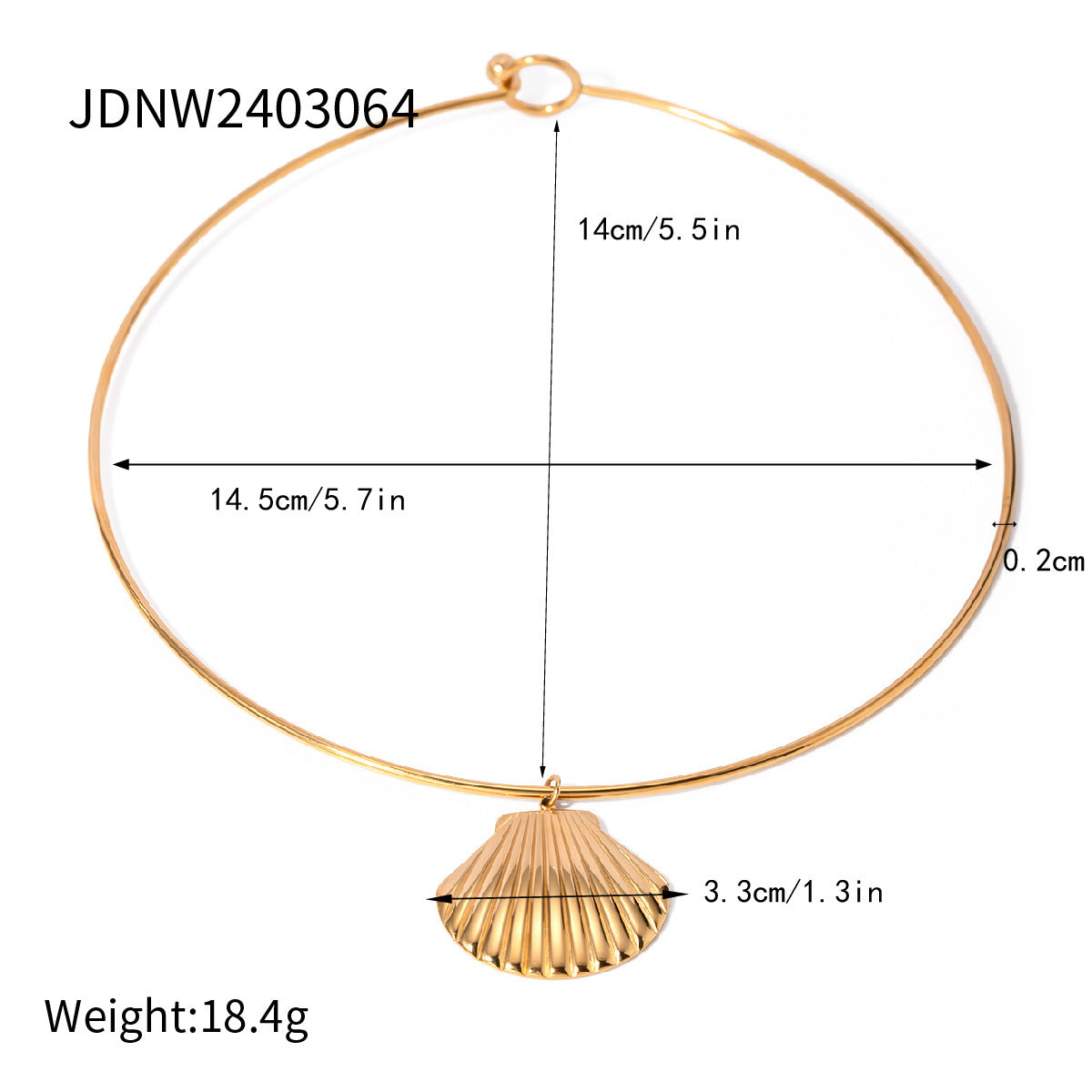 Special-interest Design Women's 18K Gold Stainless Steel Shell Necklace - FASHIONKULTUR