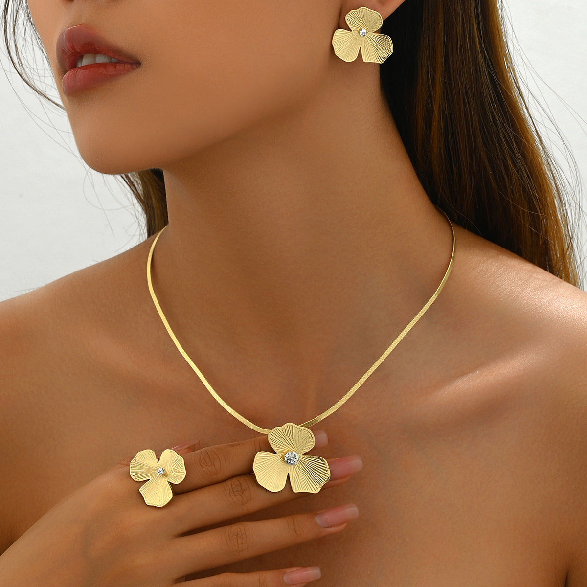 Simple Ladies Necklace Ring Suit Niche - FASHIONKULTUR