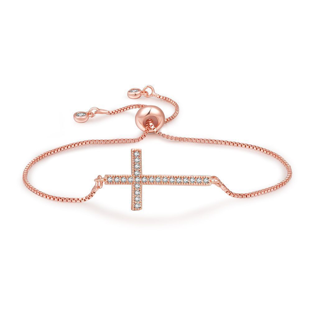 Women's Fashion Zircon Cross All-match Bracelet - FASHIONKULTUR