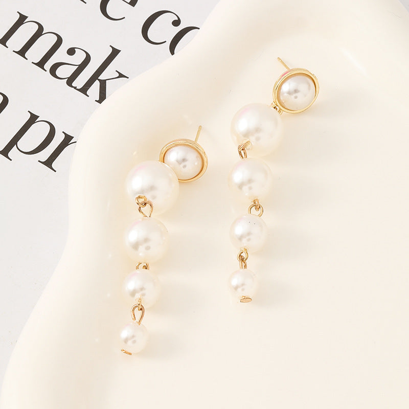 Light Luxury French Retro Temperament Large Pearl Earrings - FASHIONKULTUR