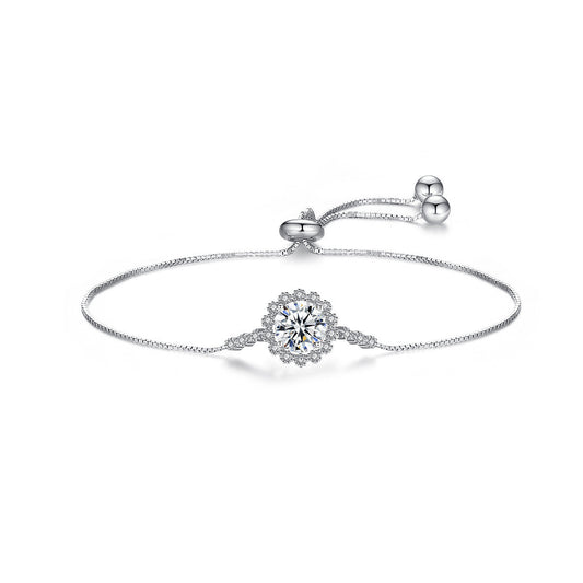 Small One-carat Moissan Diamond Bracelet - FASHIONKULTUR