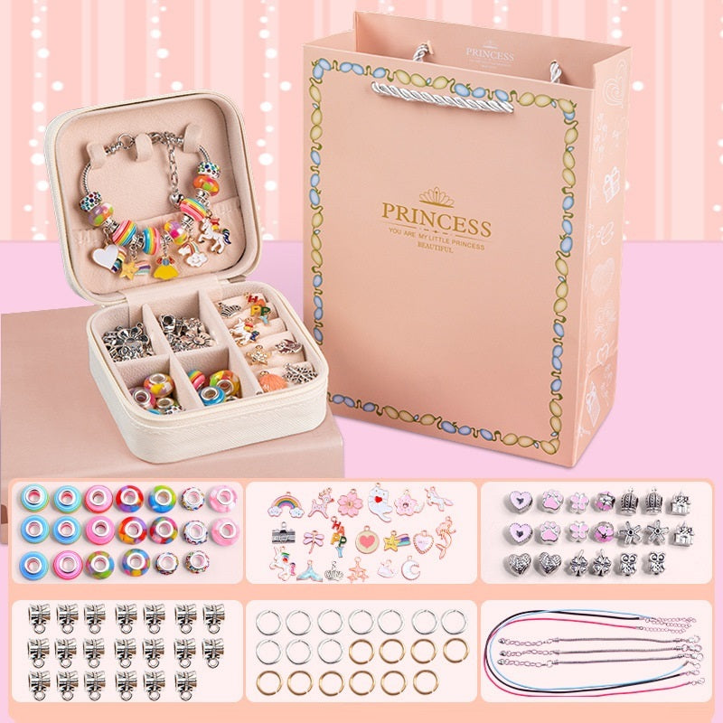 Children's Diy Handmade Beaded Bracelet Creative Jewelry Set Gift Box - FASHIONKULTUR