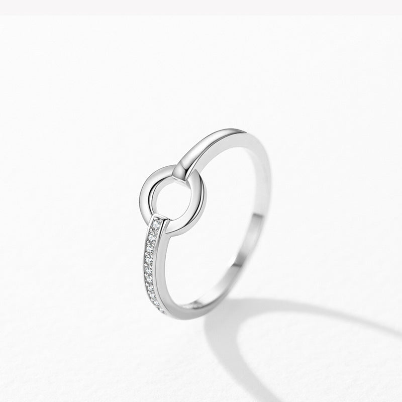 Female S925 Silver Ring Geometric Design Ring Ornament - FASHIONKULTUR