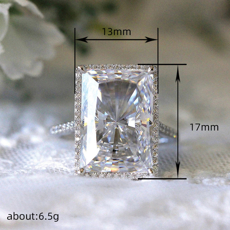 Bright Rectangular Eye-catching Ring Fashion Simple - FASHIONKULTUR