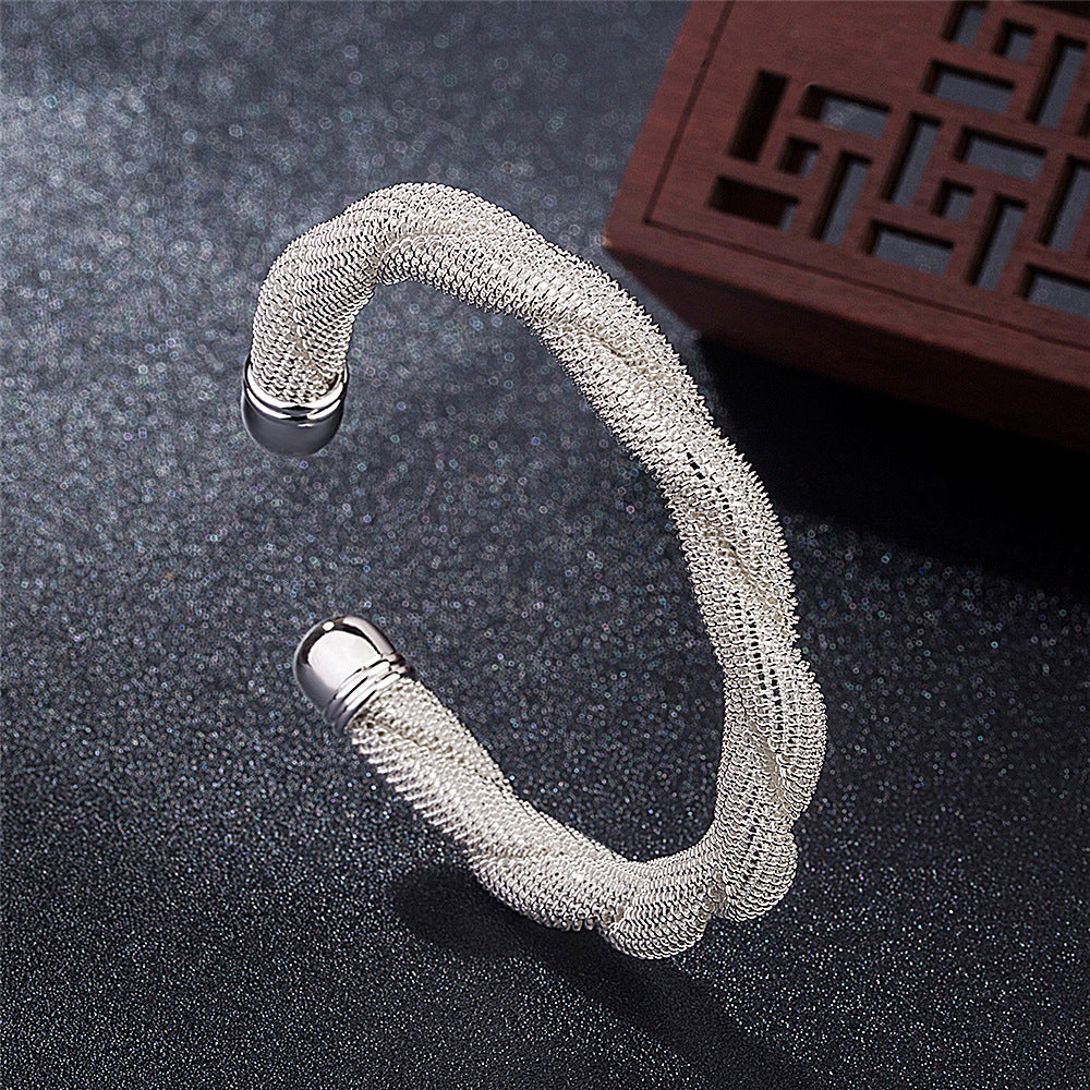 Interwoven Network Management Bracelet Silver-plated Fashion - FASHIONKULTUR