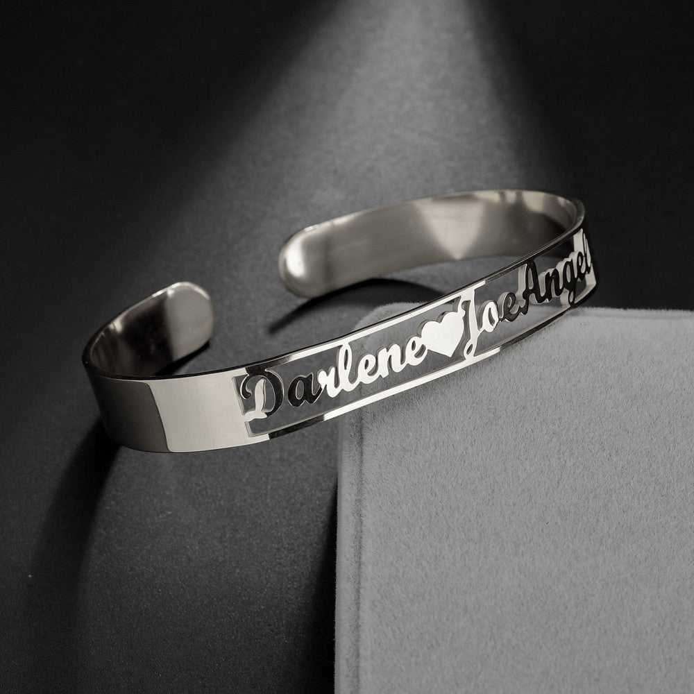 Customized Name Bracelet Personalized Custom Bangles Stainless Steel Jewelry - FASHIONKULTUR