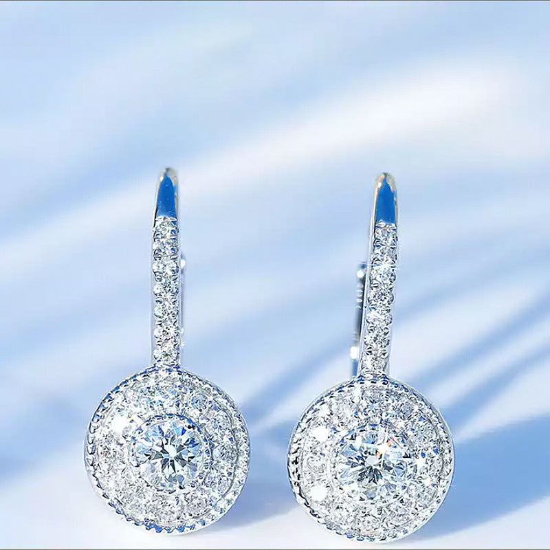 Fashionable Women Over Earrings Studded With Zircon - FASHIONKULTUR