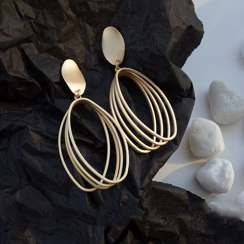 Metal high-quality earrings irregular earrings - FASHIONKULTUR